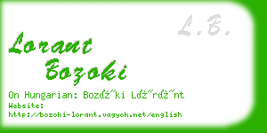 lorant bozoki business card